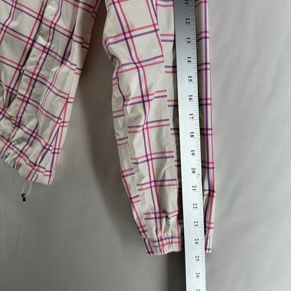 The North Face Jacket Womens Sz M Venture Rain Hyvent Full Zip White/Pink/Purple - Picture 12 of 13